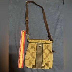 Coach Brown and Tan Crossbody Bag